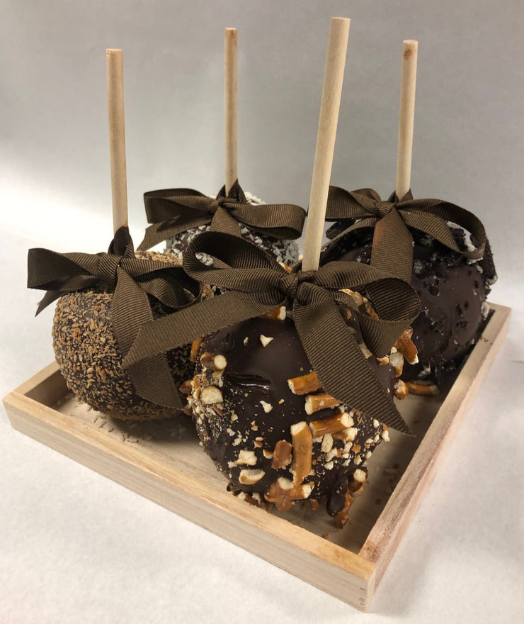 4 Chocolate Covered Apple Set